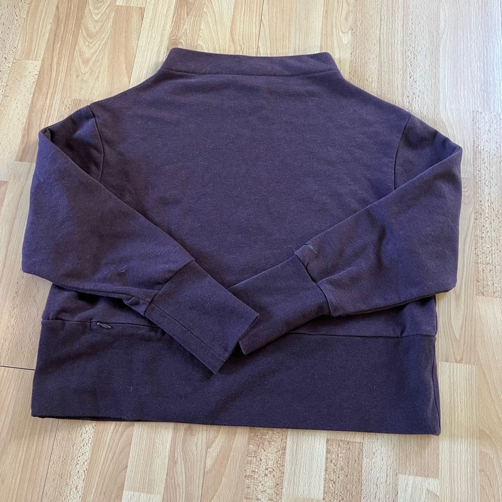 Burgundy cropped mock Sweater
